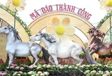 Linh vật ngựa xuống phố, sắc xuân rộn ràng khắp Đồng Nai