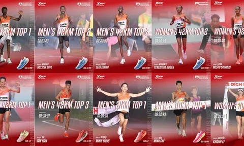 Các vận động viên Xtep giành tất cả các vị trí trên bục chiến thắng Giải Marathon Quốc tế Thành phố Hồ Chí Minh Techcombank