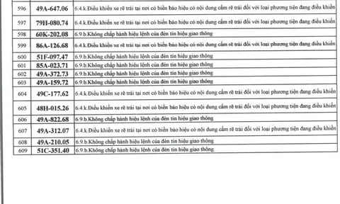 1166 chủ xe máy, ô tô có biển số sau nhanh chóng nộp phạt nguội theo Nghị định 168