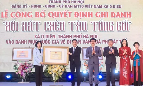 Hà Nội: Hội hát Chèo tàu Tổng Gối là di sản văn hoá phi vật thể quốc gia