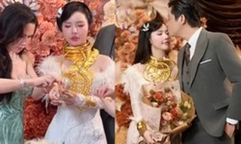 Danh tính cô dâu đeo vàng trĩu cổ, trao quà 40 phút mới xong, hé lộ con số “khủng”