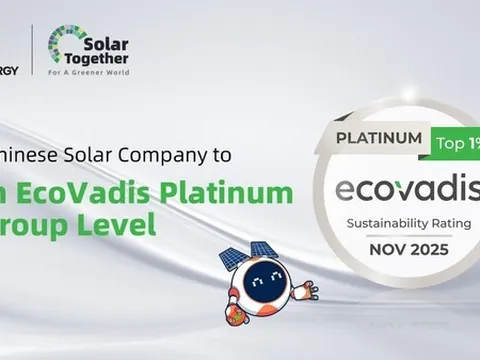 Astronergy đạt chứng nhận EcoVadis Platinum cấp tập đoàn, lọt TOP 1% toàn cầu