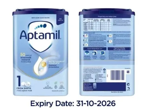 Thu hồi sữa Aptamil tại Anh do nhiễm độc tố, Việt Nam yêu cầu rà soát khẩn