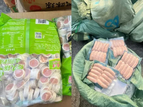 Bắt “ông trùm” chuyên thu mua thực phẩm đóng gói trôi nổi ở Quảng Ninh: 3.790 kg xúc xích, chả mực, tôm hùm, ốc đỏ chờ tuồn ra thị trường Tết