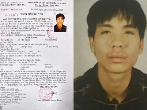 Ai thấy đối tượng đặc biệt nguy hiểm Đỗ Văn Thanh, báo công an ngay