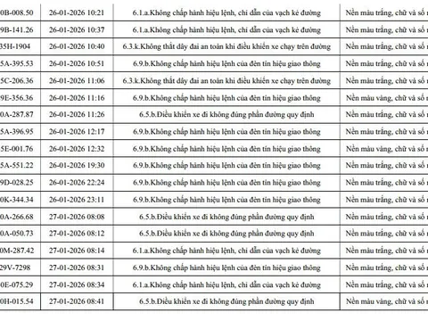 810 chủ xe máy, ô tô có biển số sau nhanh chóng nộp phạt nguội theo Nghị định 168