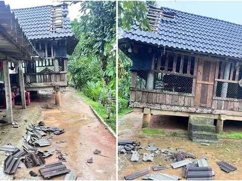 30 phút bị Lốc xoáy càn quyét, 116 nhà dân ở Quảng Ngãi hư hỏng