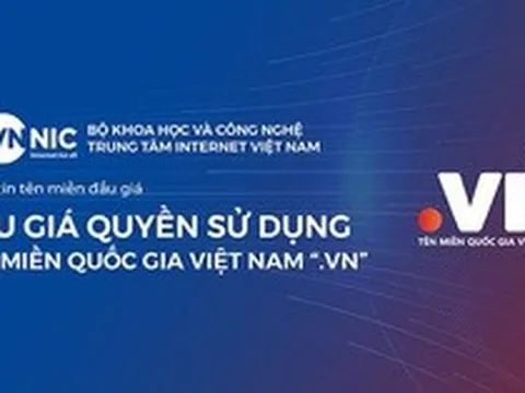 Đấu giá tên miền “.vn” lần đầu: Giá trúng cao nhất đạt 1,584 tỷ đồng