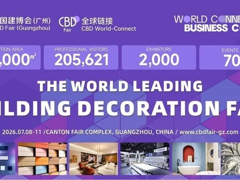 CBD Guangzhou 2026 sẽ trình diễn các đổi mới trong lĩnh vực trang trí xây dựng toàn cầu, cùng sự phát triển của nhà thông minh vào tháng 7
