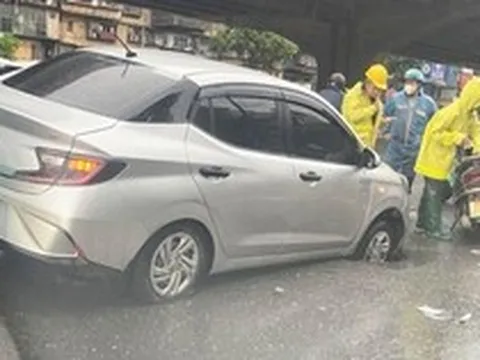 Ô tô tụt bánh trên đường Khuất Duy Tiến (Hà Nội): Đã rõ nguyên nhân