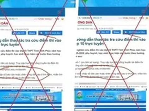 Tra cứu điểm thi lớp 10, coi chừng mất tiền oan