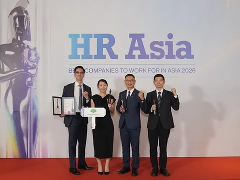 Cathay United Bank chi nhánh Thành phố Hồ Chí Minh nhận ba giải thưởng HR Asia về Nơi làm việc tốt nhất Châu Á, Dẫn đầu công nghệ và Chuyển đổi nguồn nhân lực xuất sắc
