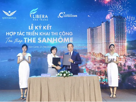 KDI Holdings cùng Coteccons triển khai thi công tòa tháp The Sanhôme Nha Trang