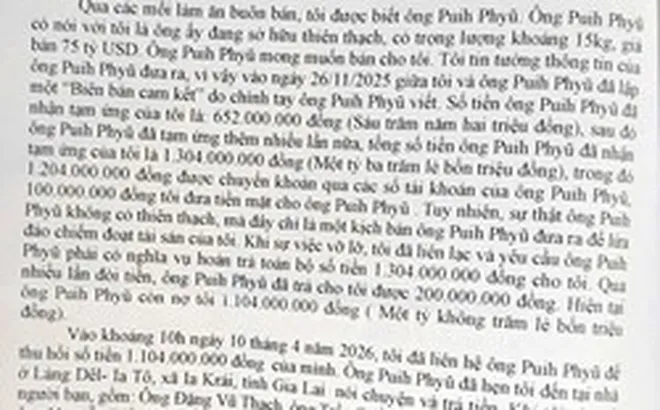 Đòi lại tiền tạm ứng mua thiên thạch 75 tỉ USD, người đàn ông bị đánh nhập viện